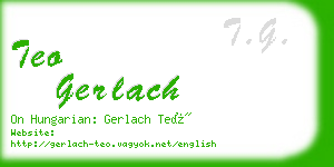 teo gerlach business card